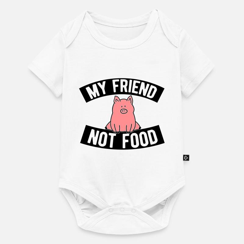 Vegan nous sommes amis pas de nourriture - Body à manches courtes Premium Bébé - blanc