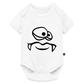 visage tête monstre drôle boese clip dangereux - Body à manches courtes Premium Bébé - blanc - Devant