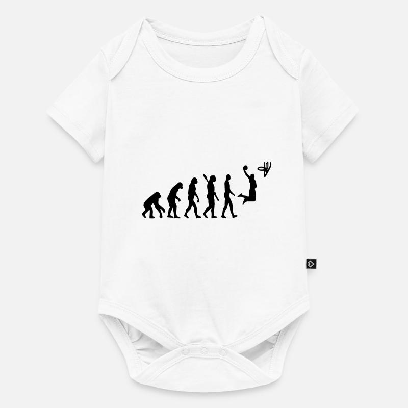 Evolution du basketball - Body à manches courtes Premium Bébé - blanc