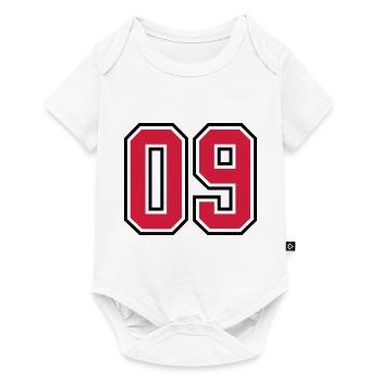 09 sports jersey football number - Baby Premium Kurzarmbody - Weiß - Vorne