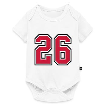 26 sports jersey football number - Baby Premium short-sleeve bodysuit - white - Front