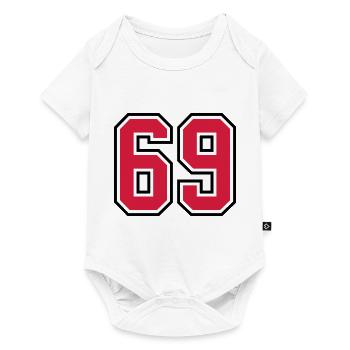 69 sports jersey football number - Baby Premium Kurzarmbody - Weiß - Vorne
