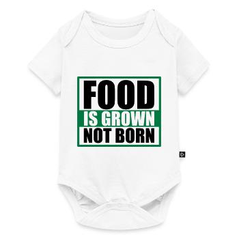 Vegan vegetarian saying slogan Prvokation - Baby Premium short-sleeve bodysuit - white - Front