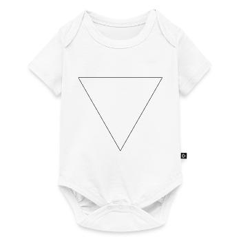Hipster Dreieck - Baby Premium Kurzarmbody - Weiß - Vorne