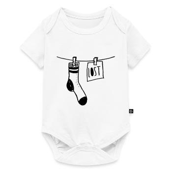 Lost & Found | Lost | Socken | Partnerlook - Baby Premium Kurzarmbody - Weiß - Vorne