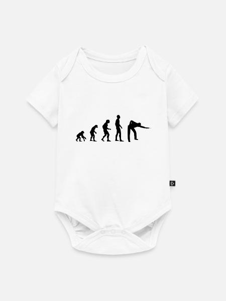 Evolution Billiard - Baby Premium Kurzarmbody - Weiß
