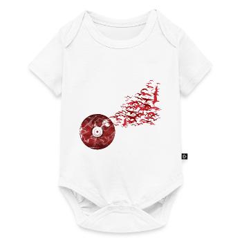 Oiseaux de vinyle - Body à manches courtes Premium Bébé - blanc - Devant