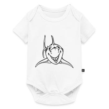 Hai - Baby Premium Kurzarmbody - Weiß - Vorne