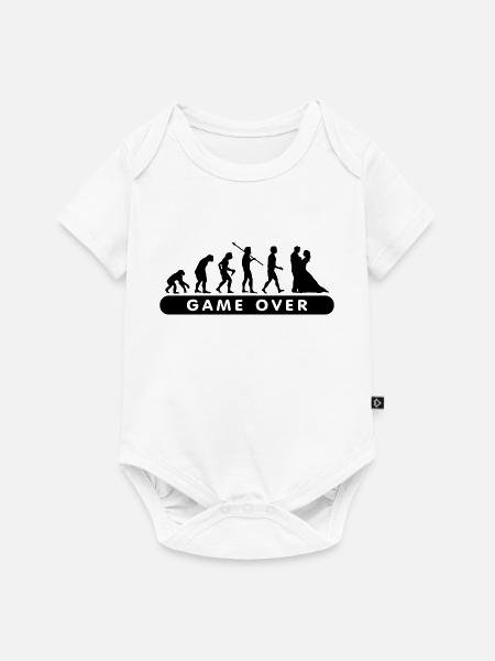 Game over - Baby Premium Kurzarmbody - Weiß