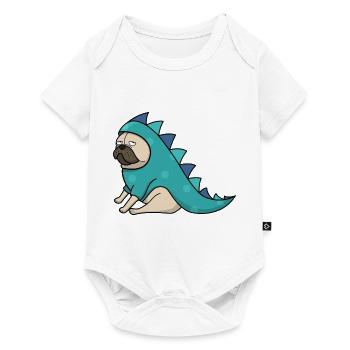 Dino Pug - Body à manches courtes Premium Bébé - blanc - Devant