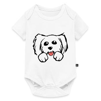 Chemise de chien super mignon - Body à manches courtes Premium Bébé - blanc - Devant