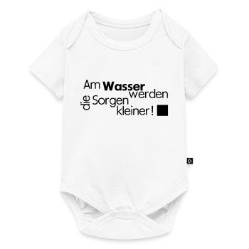 wasser - Baby Premium Kurzarmbody - Weiß - Vorne