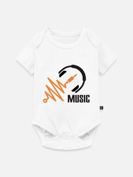 Musik - Baby Premium Kurzarmbody - Weiß