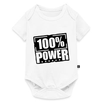 100_p_power_bi1 - Baby Premium short-sleeve bodysuit - white - Front
