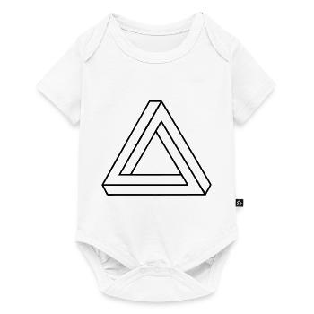 penrose triangle illusion optique abstrait - Body à manches courtes Premium Bébé - blanc - Devant