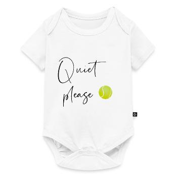 Quiet please | das Motiv für Tennisliebhaber - Baby Premium Kurzarmbody - Weiß - Vorne