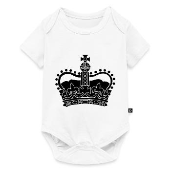Crown - Krone - Baby Premium Kurzarmbody - Weiß - Vorne