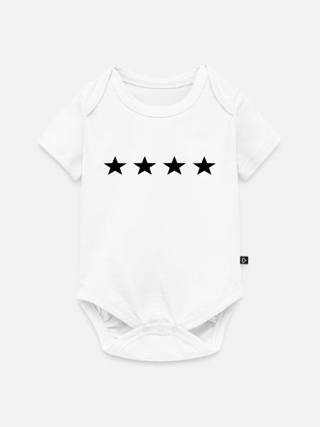 4 sterne - Baby Premium Kurzarmbody - Weiß