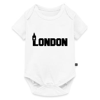 london - Body à manches courtes Premium Bébé - blanc - Devant