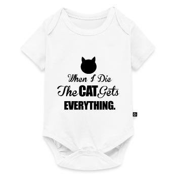 Cat - Baby Premium Kurzarmbody - Weiß - Vorne