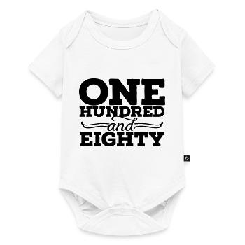 180 Darts Shirt - Baby Premium Kurzarmbody - Weiß - Vorne