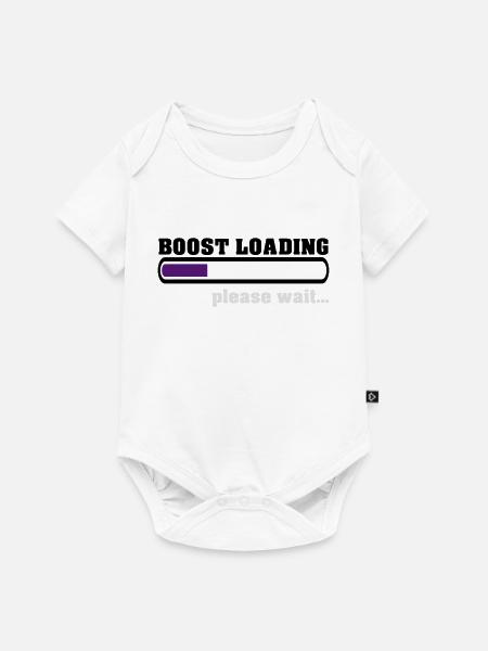 Boost Loading Please Wait - Baby Premium Kurzarmbody - Weiß