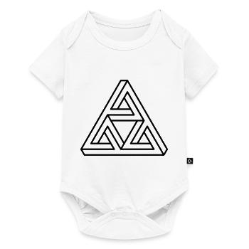 impossible triangle Dreieck Geek Geometrie Hipster - Baby Premium Kurzarmbody - Weiß - Vorne
