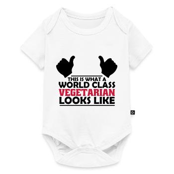 world class vegetarian - Baby Premium short-sleeve bodysuit - white - Front