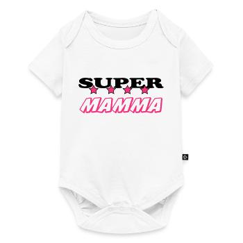 Super mamma - Baby Premium Kurzarmbody - Weiß - Vorne