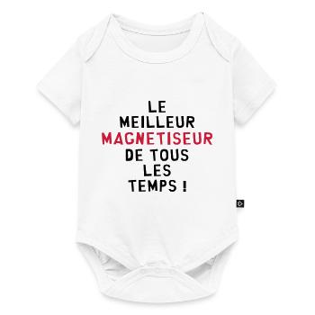 Magnétiseur / Radiesthésie / Rebouteux / Médecine - Body à manches courtes Premium Bébé - blanc - Devant