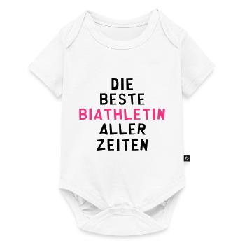 Biathlon Biathletin Biathlonsportler Biathleten - Baby Premium Kurzarmbody - Weiß - Vorne