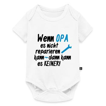 opa - Baby Premium Kurzarmbody - Weiß - Vorne