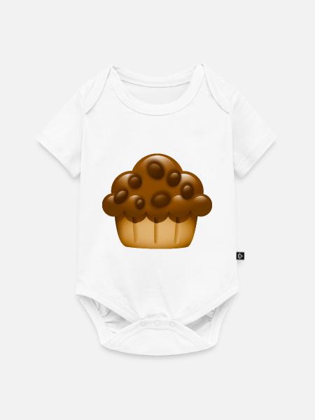 Smiley Muffin - Baby Premium Kurzarmbody - Weiß