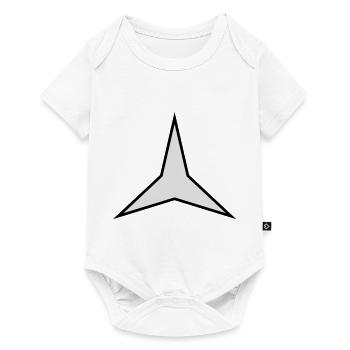 stern 3 zacken 2 farbig - Baby Premium Kurzarmbody - Weiß - Vorne