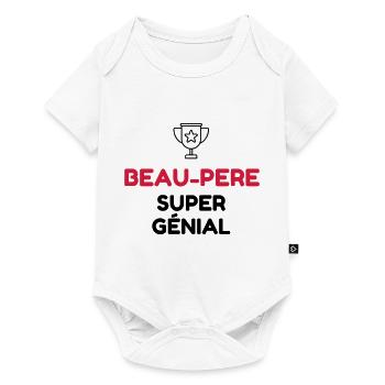 Beau Père - Papa - Fête des Peres - Enfant - Bébé - Body à manches courtes Premium Bébé - blanc - Devant