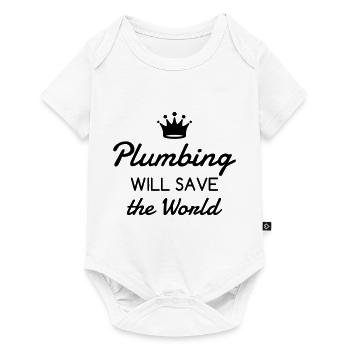 Plombier / Plomberie / Travail / Métier / Job - Body à manches courtes Premium Bébé - blanc - Devant
