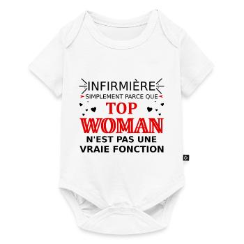infirmière top woman - Body à manches courtes Premium Bébé - blanc - Devant