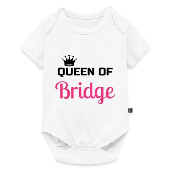 bridge / bridgeur / bridgeuse / cartes - Body à manches courtes Premium Bébé - blanc - Devant