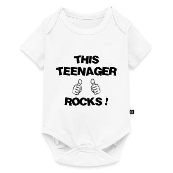 adolescent / enfant / ado / adolescente - Body à manches courtes Premium Bébé - blanc - Devant