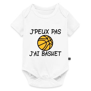 J'peux pas j'ai basket - Body à manches courtes Premium Bébé - blanc - Devant