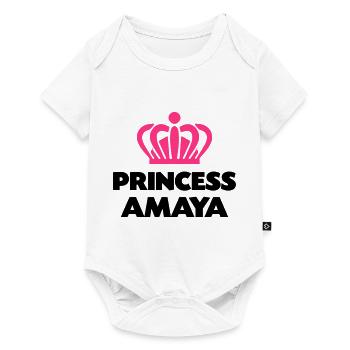 Princess amaya name thing crown - Baby Premium short-sleeve bodysuit - white - Front