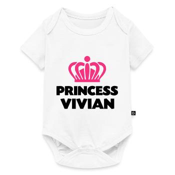 Princess vivian name thing crown - Baby Premium short-sleeve bodysuit - white - Front