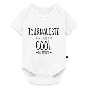journaliste / journalisme / journal / reporter - Body à manches courtes Premium Bébé - blanc - Devant