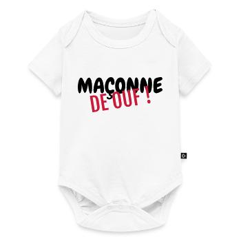 Bricklayer Mason Maurer Maçon Maçonnerie Bricolage - Baby Premium short-sleeve bodysuit - white - Front