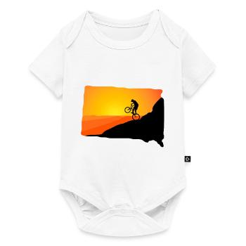 Downhill MTB mountain bike mountain bike mountains - Baby Premium short-sleeve bodysuit - white - Front