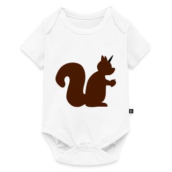 Écureuil licorne - Body à manches courtes Premium Bébé - blanc - Devant