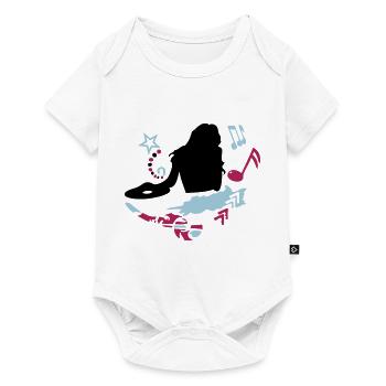 female DJ - Baby Premium short-sleeve bodysuit - white - Front