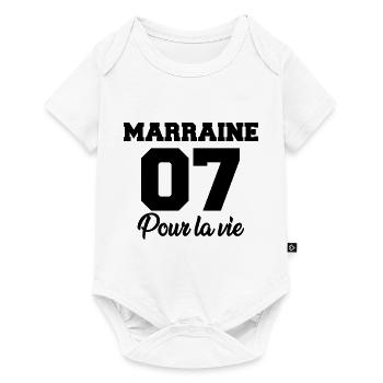 marraine 07 pour la vie - Baby Premium short-sleeve bodysuit - white - Front