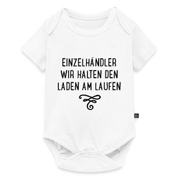 Einzelhandel - wir halten den Laden am Laufen - Baby Premium Kurzarmbody - Weiß - Vorne