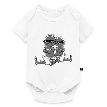 2 cool babies team friends brothers sisters zwil - Baby Premium short-sleeve bodysuit - white - Front